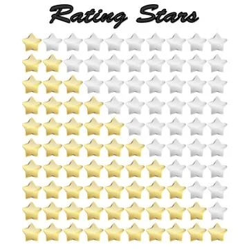 Review stars vector Stock Illustration