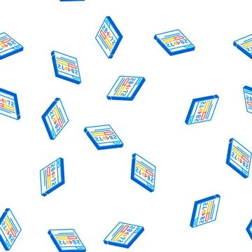 Review statistic scale isometric icon seamless pattern Illustrazione stock