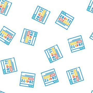Review statistic scale vector seamless pattern Stock Illustration