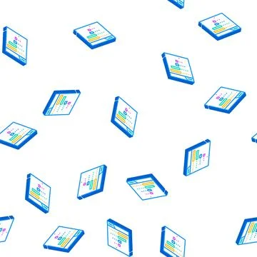 Review statistics isometric icon vector isolated illustration Illustrazione stock
