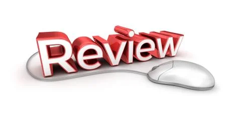 Review text,  3d Concept isolated on white Stock Illustration