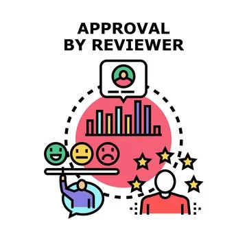 Reviewer approval process concept vector illustration Stock Illustration