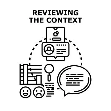 Reviewing context for user feedback and data analysis Illustration