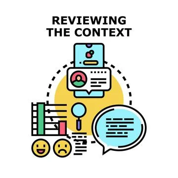 Reviewing context for user feedback and data analysis Illustration