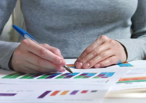 Reviewing the documents Stock Photos