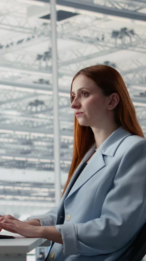 Reviewing microchip production operations, PC software and man with woman Stock Footage 335882885