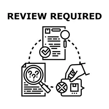 Reviewing required process for quality control checking Stock Illustration