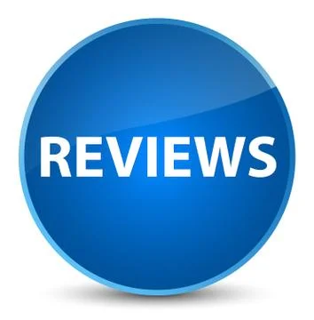 Reviews elegant blue round button Stock Illustration