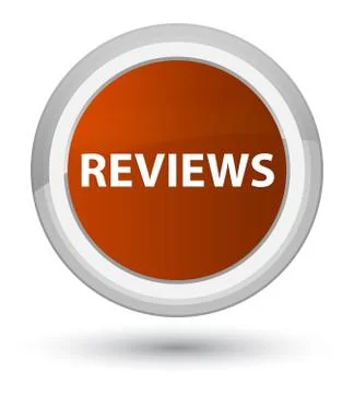 Reviews prime brown round button 스톡 일러스트