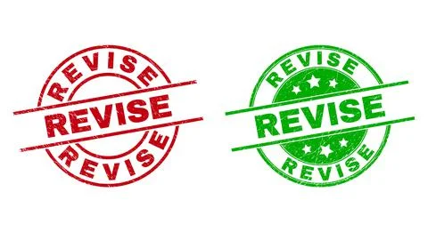 REVISE Round Watermarks Using Corroded Texture Stock Illustration