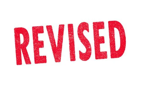 Revised ink red stamp Stock Illustration