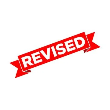 Revised Letter Rubber Stamp Template  Editable Vector Design Stock Illustration