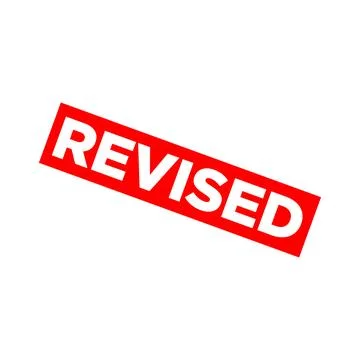 Revised Letter Rubber Stamp Template  Editable Vector Design Illustrazione stock