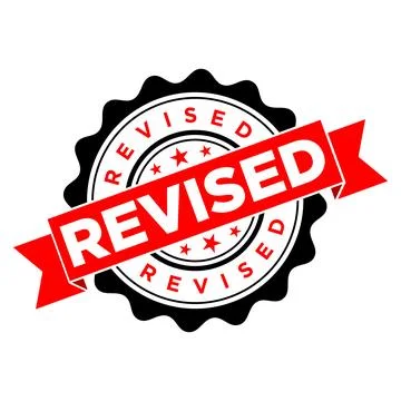 Revised Letter Rubber Stamp Template  Editable Vector Design Stock Illustration