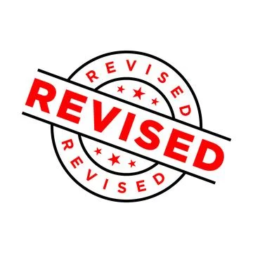 Revised Letter Rubber Stamp Template  Editable Vector Design Illustrazione stock