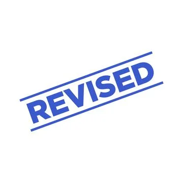 Revised Letter Rubber Stamp Template  Editable Vector Design Stock Illustration