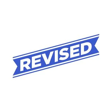 Revised Letter Rubber Stamp Template  Editable Vector Design Stock Illustration