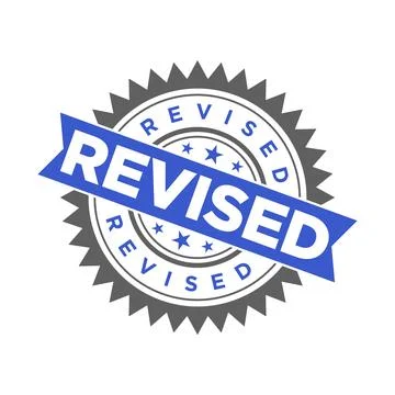 Revised Letter Rubber Stamp Template  Editable Vector Design Stock Illustration