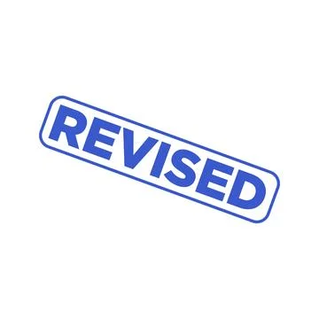 Revised Letter Rubber Stamp Template  Editable Vector Design Stock Illustration