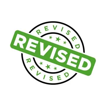 Revised Letter Rubber Stamp Template  Editable Vector Design Stock Illustration