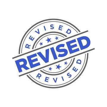 Revised Letter Rubber Stamp Template  Editable Vector Design Stock Illustration