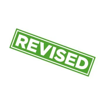Revised Letter Rubber Stamp Template  Editable Vector Design Stock Illustration