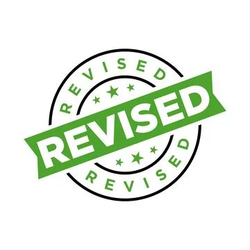 Revised Letter Rubber Stamp Template  Editable Vector Design Stock Illustration