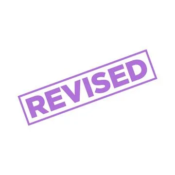 Revised Letter Rubber Stamp Template  Editable Vector Design Stock Illustration
