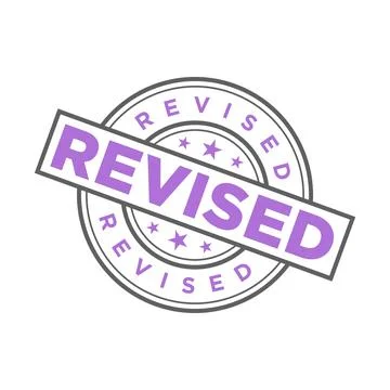 Revised Letter Rubber Stamp Template  Editable Vector Design Stock Illustration