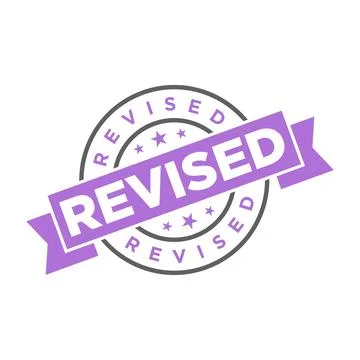 Revised Letter Rubber Stamp Template  Editable Vector Design Stock Illustration