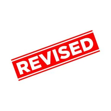 Revised Letter Rubber Stamp Template  Editable Vector Design Stock Illustration