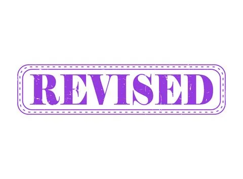 REVISED Rubber Stamp Seal with a dashed border and grunge texture, for upda.. Stock Illustration