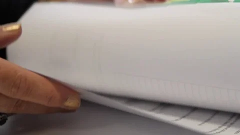 Revising documents Stock Footage