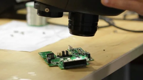 Revising motherboard Stock Footage 77052881