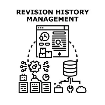 Revision history management in digital documentation process 스톡 일러스트