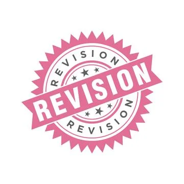 Revision Letter Rubber Stamp Template Design Illustrazione stock