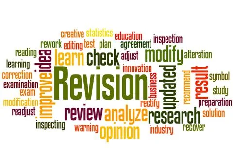 Revision word cloud concept 2 Stock Photos
