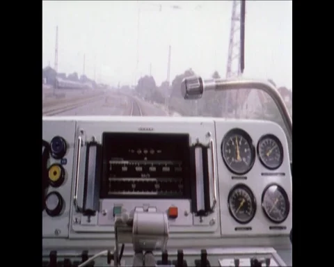 Revitalization of railroads contributes to modern train transport, UK 1972 Stock Footage 133274420