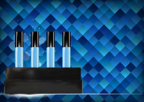 Revitalizing Serum Bottle Template for Ads or Magazine Background. 3D Realist イラスト素材