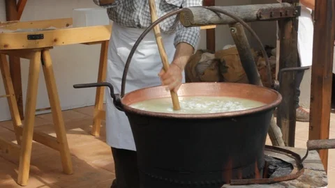 Revival of cheesemaking, the ancient craft of making cheese Stock Footage 89302020