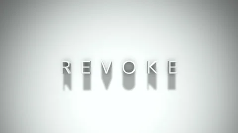 Revoke 3D title animation with shadows on a white background Stock Footage 297515260