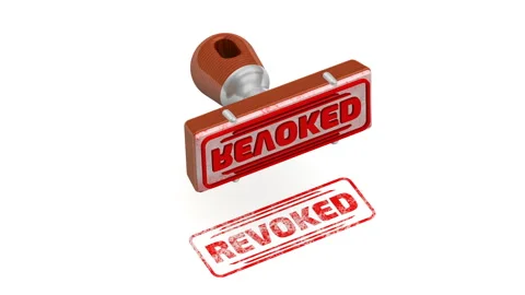 Revoked. The stamp and an imprint Stock Footage 149326293