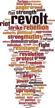 Revolt word cloud Stock Illustration
