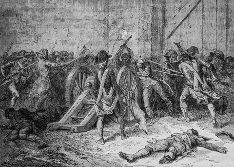 Revolte A Nancy, Devoument de Desilles, 1672-1792, History of France by Henri Stock Illustration