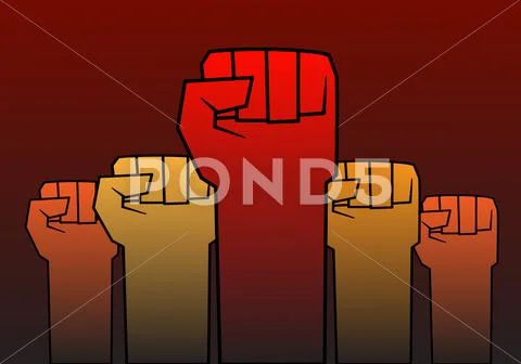 Revolution fist Stock Illustration