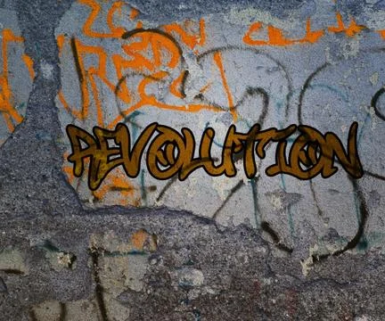 Revolution graffiti Stock Illustration