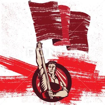 Revolution Raising The Flag ~ Clip Art ~ Download #131924615