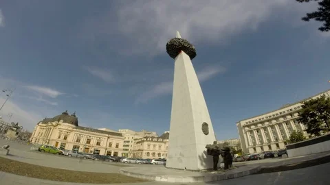 Revolution Square Bucharest Stock Footage 76511455