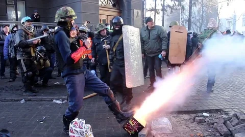 Revolution in Ukraine Video stock 73164983