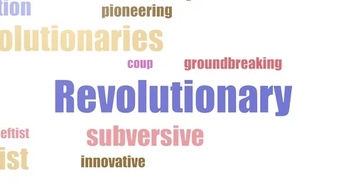 Revolutionary Tag Cloud Animated Isolated Stock Footage 107228963